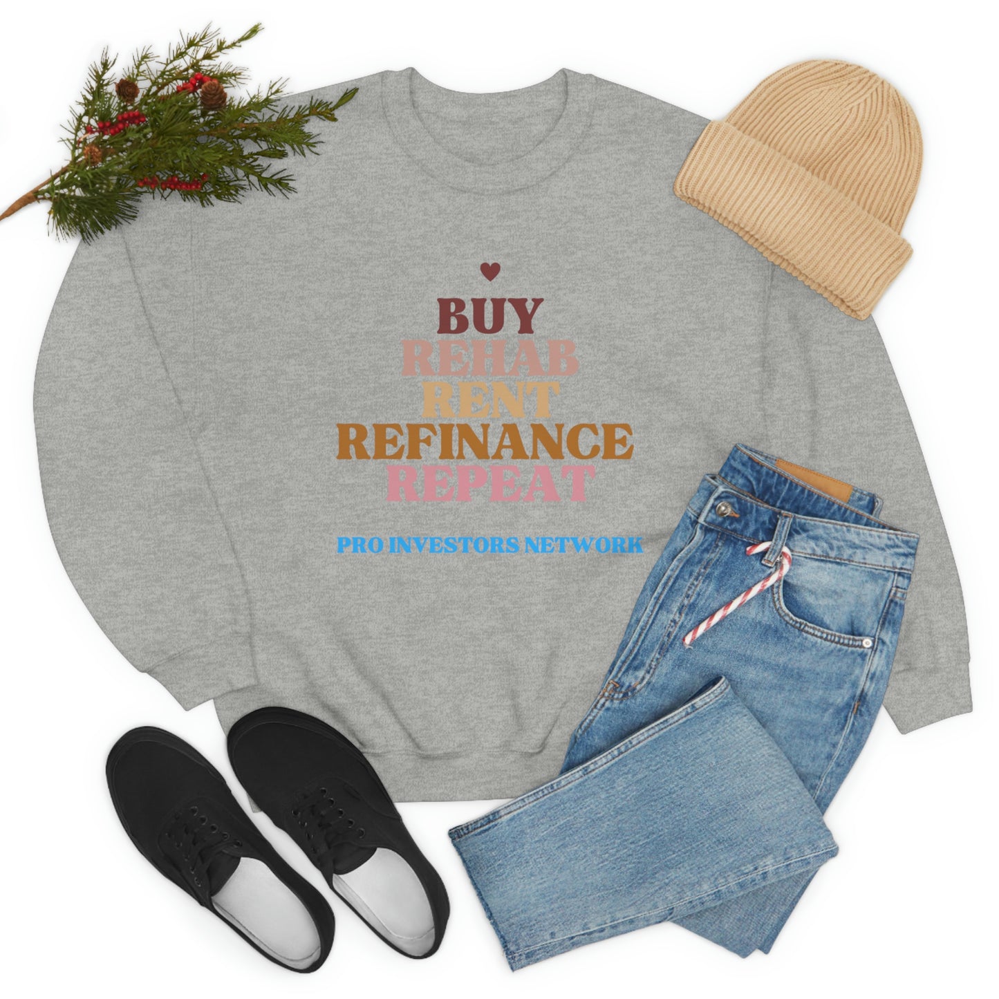 Buy Rehab Rent Refinance Unisex Heavy Sweatshirt